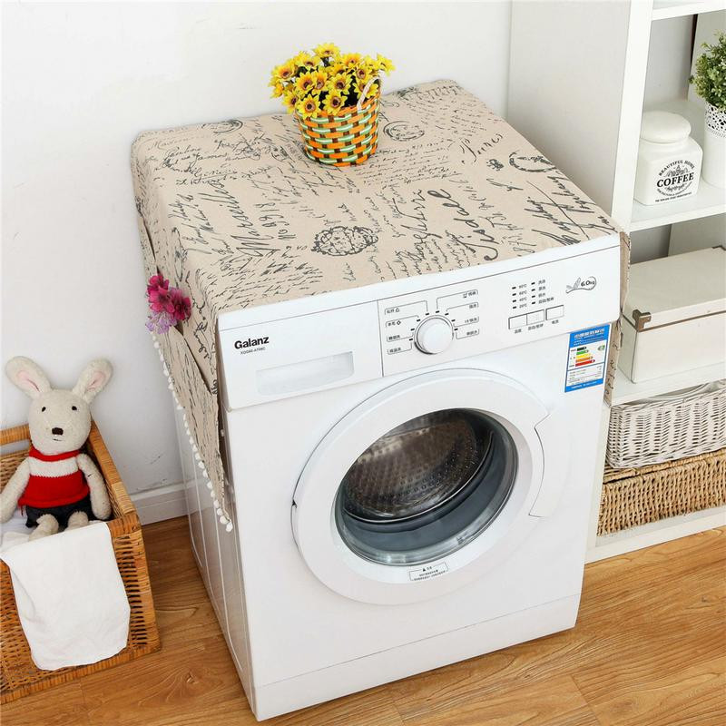 Navlaka za hladnjak s jednim vratima s tiskanim slovima Prekrivač od tkanine Ručnik Tkanina otporna na prašinu Hladnjak Perilica rublja Pokrivač za prašinu Pokrivač