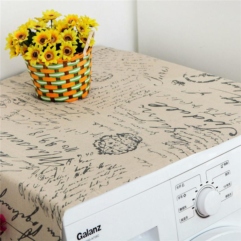 Navlaka za hladnjak s jednim vratima s tiskanim slovima Prekrivač od tkanine Ručnik Tkanina otporna na prašinu Hladnjak Perilica rublja Pokrivač za prašinu Pokrivač