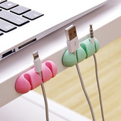 2 τμχ Καλώδιο φόρτισης σιλικόνης Καλώδιο φόρτισης δεδομένων καλωδίου επιτραπέζιου υπολογιστή σταθερό κουρδιστήρι καλωδίου Organizer Στήριγμα καλωδίου Line Fixer Desk