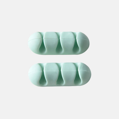 2 τμχ Καλώδιο φόρτισης σιλικόνης Καλώδιο φόρτισης δεδομένων καλωδίου επιτραπέζιου υπολογιστή σταθερό κουρδιστήρι καλωδίου Organizer Στήριγμα καλωδίου Line Fixer Desk