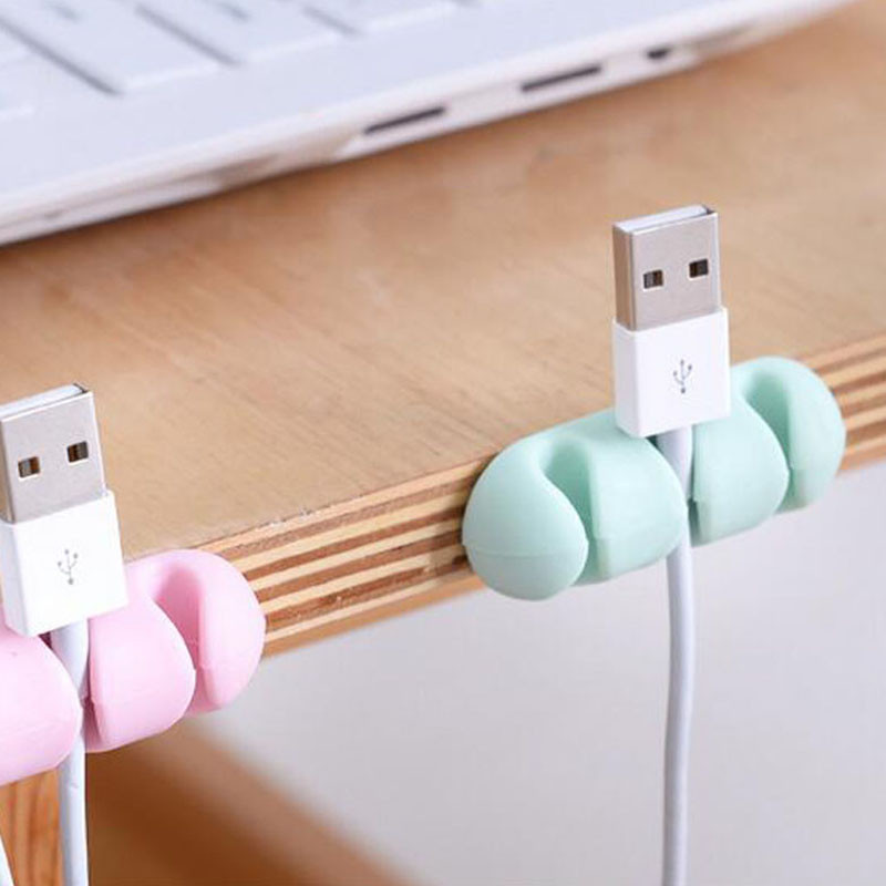2 τμχ Καλώδιο φόρτισης σιλικόνης Καλώδιο φόρτισης δεδομένων καλωδίου επιτραπέζιου υπολογιστή σταθερό κουρδιστήρι καλωδίου Organizer Στήριγμα καλωδίου Line Fixer Desk