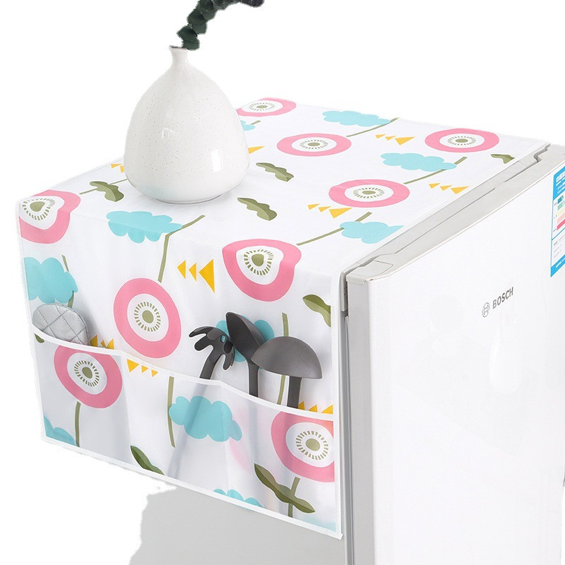 Daudzfunkcionāls veļas mazgājamās mašīnas pārsegs Klasisks krāsains ledusskapja kabatas modes putekļu necaurlaidīgs pārsegs Putekļu mājsaimniecības tekstils