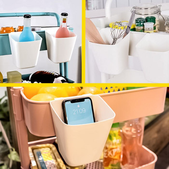 Κρεμαστό οικιακό πλάτη Πλαστικό καλάθι αποθήκευσης Κουζίνα Μπάνιο Μίνι Organizers Small Things Φορητό κουτί αποθήκευσης Δοχείο