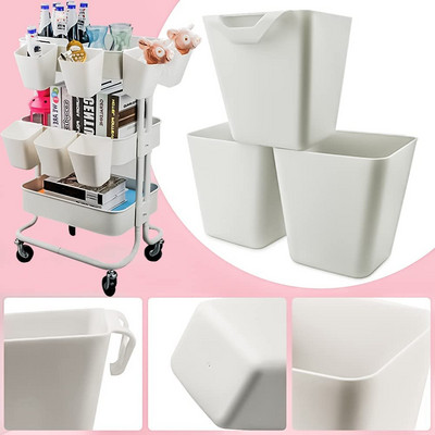 Mājsaimniecības aizmugurē piekarināms plastmasas glabāšanas grozs Virtuve Vannas istaba Mini organizatori mazām lietām, pārnēsājama uzglabāšanas kaste