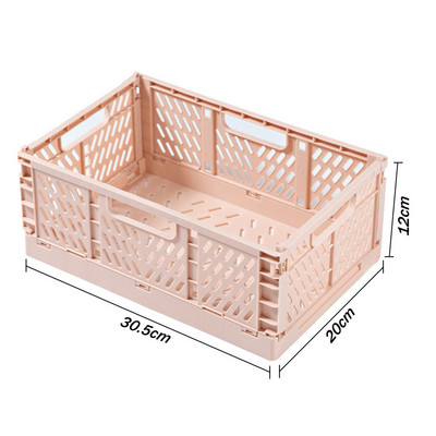 Μεγάλο πτυσσόμενο κιβώτιο Πλαστικό κουτί αποθήκευσης Πτυσσόμενη θήκη Επιτραπέζια βάση Καλάθι αποθήκευσης καλλυντικών Δοχείο οργάνωσης γραφείου σπιτιού