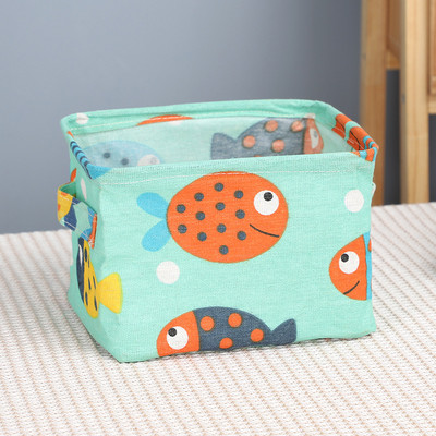 Kockasta sklopiva košara za pohranu tkanine Stolni organizatori Kutije za pohranu šminke Mini kućni ured Organizatori za razne stvari Organizator