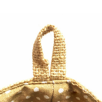 Домашен декор Висяща джобна кошница за съхранение Малък чувал Различни предмети Органайзер за козметика Памучна ленена чанта