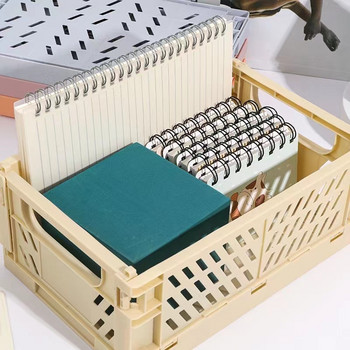 Δημιουργικά πτυσσόμενα κουτιά αποθήκευσης Φοιτητικό επιτραπέζιο πτυσσόμενο κλουβί Ταινία επιστολόχαρτου Καλλυντικό ράφι Πτυσσόμενο καλάθι αποθήκευσης
