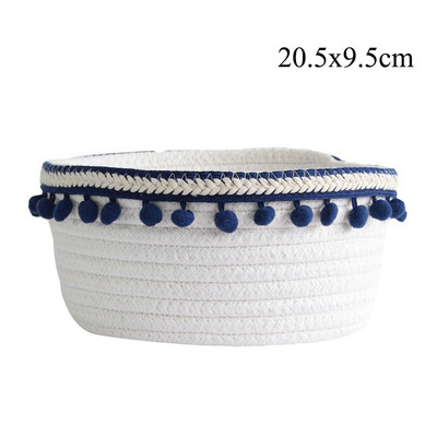 Ziemeļvalstu kokvilnas virvju auduma glabāšanas grozi Kārtot kastes Galddatoriem Dažādi grozu kārtošana Dažādi piederumi Atslēgu kosmētikas uzglabāšana