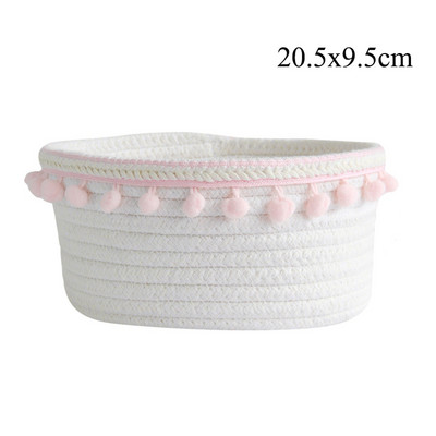 Ziemeļvalstu kokvilnas virvju auduma glabāšanas grozi Kārtot kastes Galddatoriem Dažādi grozu kārtošana Dažādi piederumi Atslēgu kosmētikas uzglabāšana