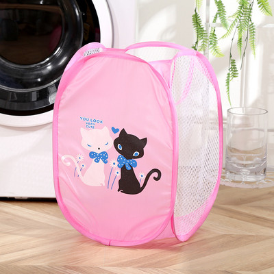 Saliekams veļas grozs Vannas istabas apģērbs Tīkla glabāšanas soma Netīrās veļas šķirošana Grozs Bērnu Rotaļlietas Dažādi Uzglabāšana Organizēt