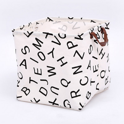 Puuvillane ja linane kokkupandav hoiukorv Laste mänguasjade hoiukast Kangast mitmesuguste asjade hoiukorv Pesukorvi hoiukorv