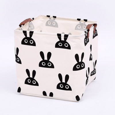 Puuvillane ja linane kokkupandav hoiukorv Laste mänguasjade hoiukast Kangast mitmesuguste asjade hoiukorv Pesukorvi hoiukorv