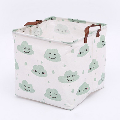 Puuvillane ja linane kokkupandav hoiukorv Laste mänguasjade hoiukast Kangast mitmesuguste asjade hoiukorv Pesukorvi hoiukorv