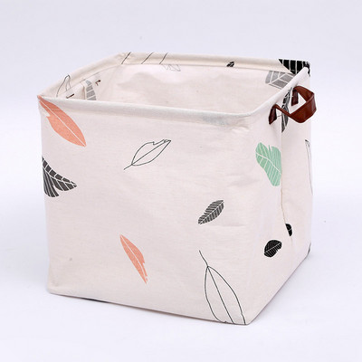 Puuvillane ja linane kokkupandav hoiukorv Laste mänguasjade hoiukast Kangast mitmesuguste asjade hoiukorv Pesukorvi hoiukorv