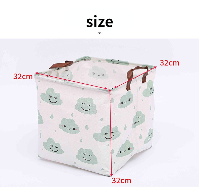 Puuvillane ja linane kokkupandav hoiukorv Laste mänguasjade hoiukast Kangast mitmesuguste asjade hoiukorv Pesukorvi hoiukorv