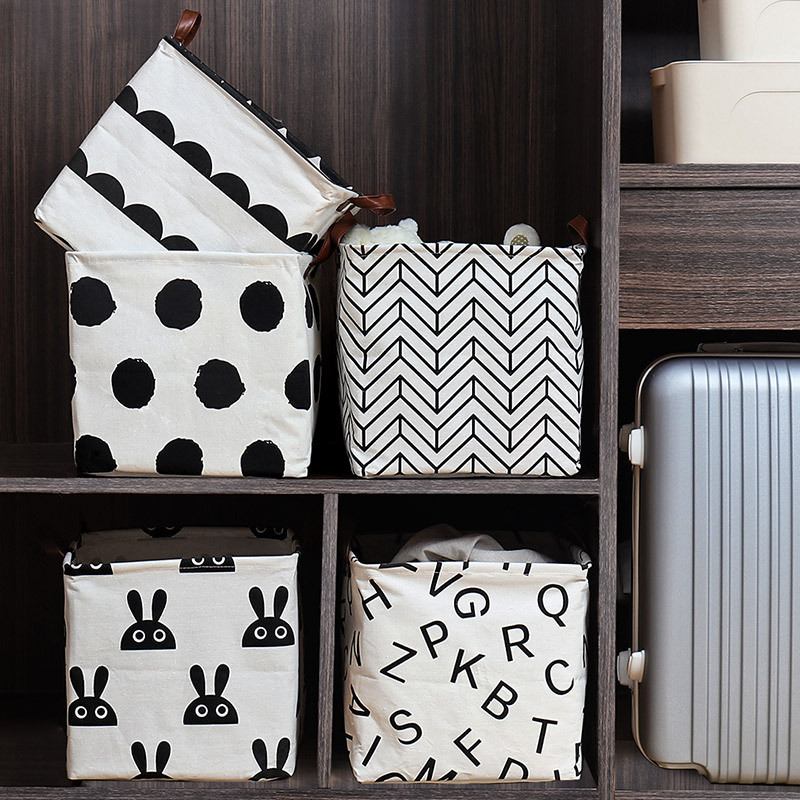 Puuvillane ja linane kokkupandav hoiukorv Laste mänguasjade hoiukast Kangast mitmesuguste asjade hoiukorv Pesukorvi hoiukorv