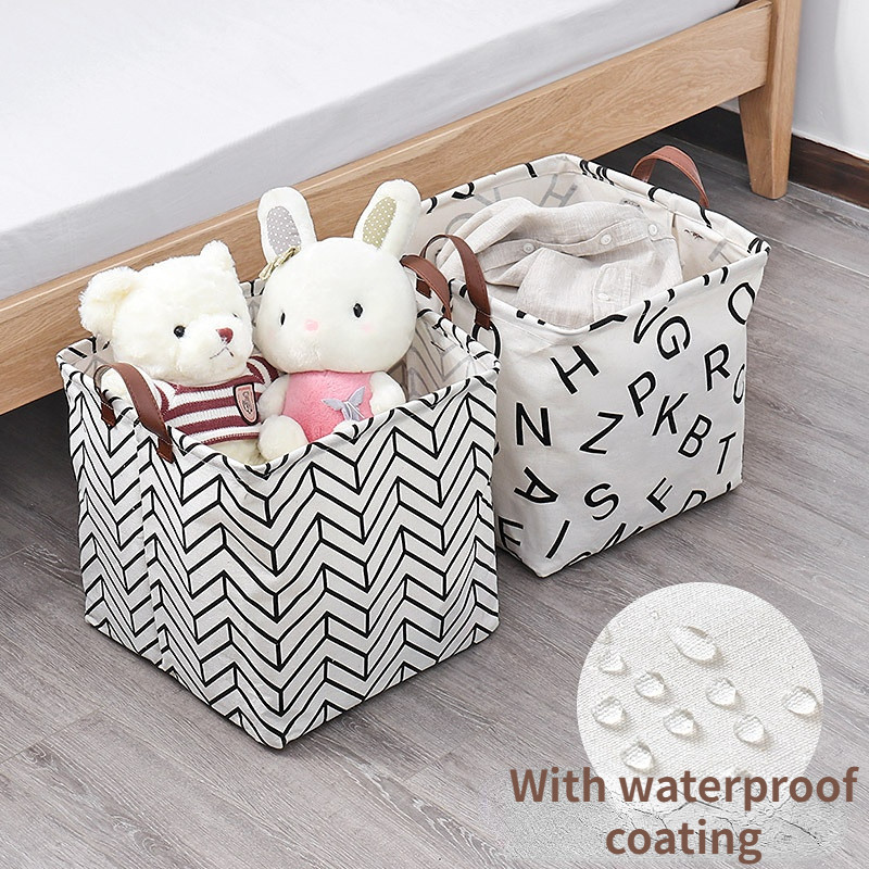 Puuvillane ja linane kokkupandav hoiukorv Laste mänguasjade hoiukast Kangast mitmesuguste asjade hoiukorv Pesukorvi hoiukorv