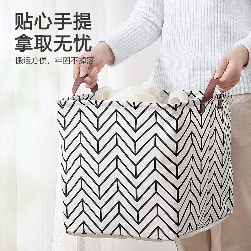 Puuvillane ja linane kokkupandav hoiukorv Laste mänguasjade hoiukast Kangast mitmesuguste asjade hoiukorv Pesukorvi hoiukorv