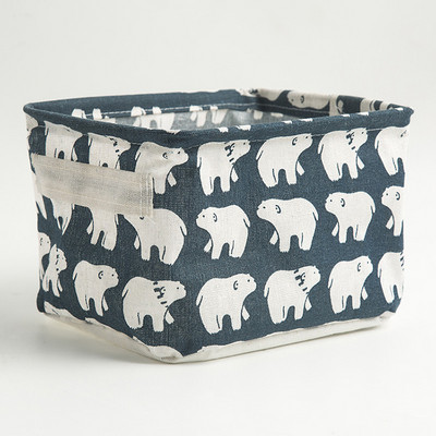 Kokvilnas lina galddatora glabāšanas grozs dažādi piederumi uzglabāšanas kaste ar rokturi, rakstāmgalda kosmētikas organizators bērniem Rotaļlietas Grāmatas Biroja kancelejas preces