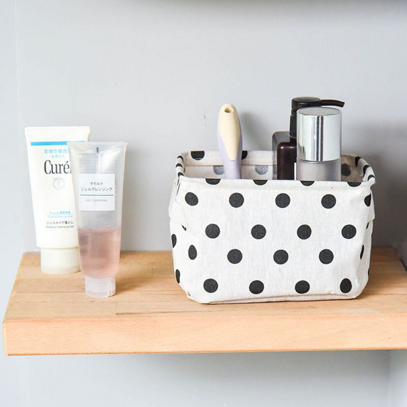 Kokvilnas lina galddatora glabāšanas grozs dažādi piederumi uzglabāšanas kaste ar rokturi, rakstāmgalda kosmētikas organizators bērniem Rotaļlietas Grāmatas Biroja kancelejas preces