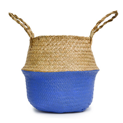 Uzglabāšanas grozi Veļas Jūras zāles grozi Pīti rotangpalmas piekaramie puķu podi Rotaļlieta Mājas pods Panier Osier Rangement Cestas Mimbre Bohe