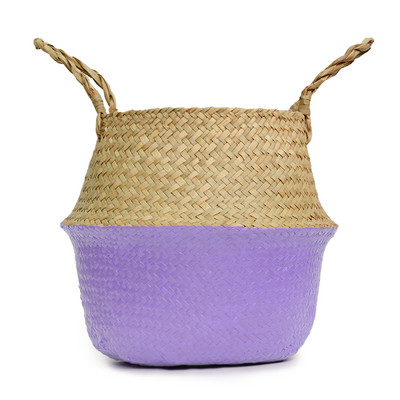 Uzglabāšanas grozi Veļas Jūras zāles grozi Pīti rotangpalmas piekaramie puķu podi Rotaļlieta Mājas pods Panier Osier Rangement Cestas Mimbre Bohe