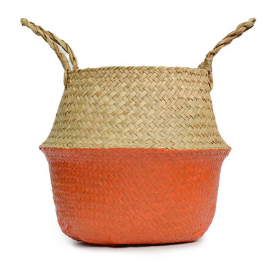 Uzglabāšanas grozi Veļas Jūras zāles grozi Pīti rotangpalmas piekaramie puķu podi Rotaļlieta Mājas pods Panier Osier Rangement Cestas Mimbre Bohe