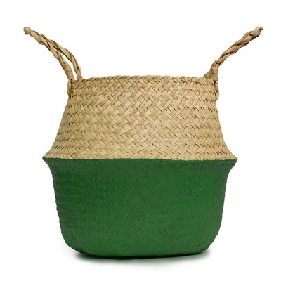 Uzglabāšanas grozi Veļas Jūras zāles grozi Pīti rotangpalmas piekaramie puķu podi Rotaļlieta Mājas pods Panier Osier Rangement Cestas Mimbre Bohe