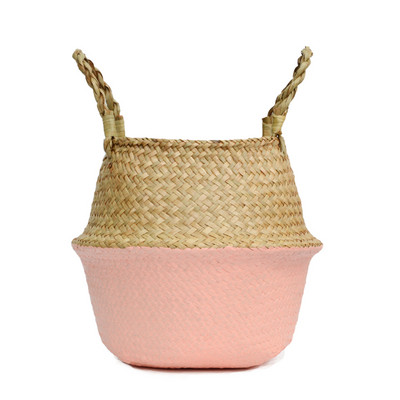 Uzglabāšanas grozi Veļas Jūras zāles grozi Pīti rotangpalmas piekaramie puķu podi Rotaļlieta Mājas pods Panier Osier Rangement Cestas Mimbre Bohe