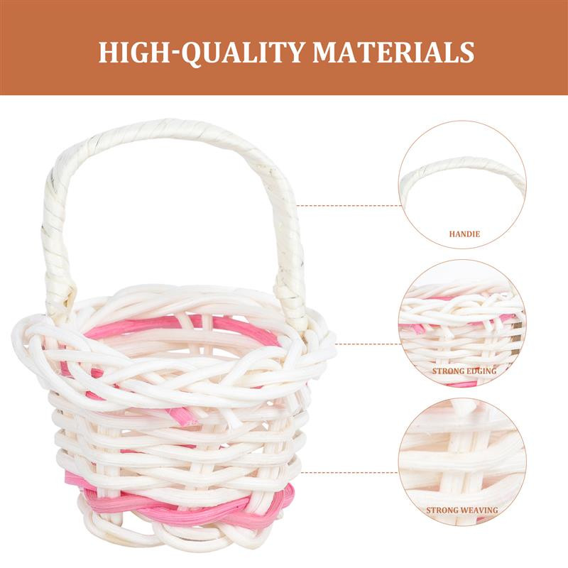 10 TK Väike lillekorv Käeshoitav kootud korv Kontorikaunistuste korv Minikorv Pastoraalne mööbel Dekoratiivkaunistused Lillekorv