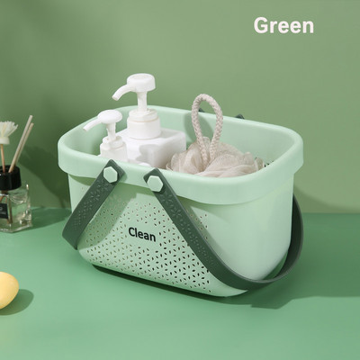 Műanyag zuhanykabinos kosár rekeszekkel, hordozható tisztítószer-tároló rendszerrel fogantyúval egyetemi kollégiumi fürdőszobához