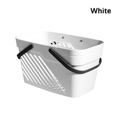 Műanyag zuhanykabinos kosár rekeszekkel, hordozható tisztítószer-tároló rendszerrel fogantyúval egyetemi kollégiumi fürdőszobához