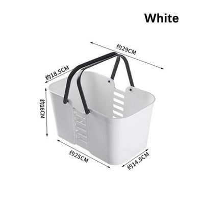 Műanyag zuhanykabinos kosár rekeszekkel, hordozható tisztítószer-tároló rendszerrel fogantyúval egyetemi kollégiumi fürdőszobához