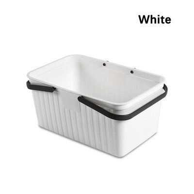 Műanyag zuhanykabinos kosár rekeszekkel, hordozható tisztítószer-tároló rendszerrel fogantyúval egyetemi kollégiumi fürdőszobához