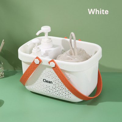 Műanyag zuhanykabinos kosár rekeszekkel, hordozható tisztítószer-tároló rendszerrel fogantyúval egyetemi kollégiumi fürdőszobához