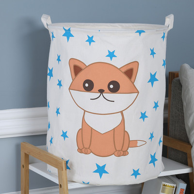 40 X50 CM kokvilnas lina auduma māksla salokāms mājsaimniecības netīro apģērbu uzglabāšanas spainis Bērnu rotaļlietu uzglabāšanas grozs