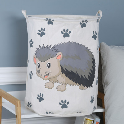 40 X50 CM kokvilnas lina auduma māksla salokāms mājsaimniecības netīro apģērbu uzglabāšanas spainis Bērnu rotaļlietu uzglabāšanas grozs