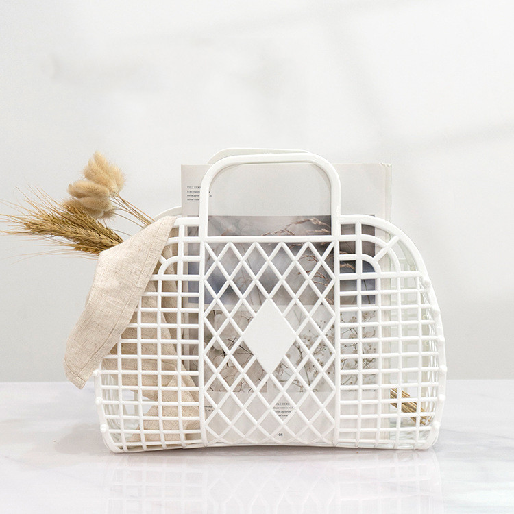 Mājsaimniecības salokāmi dažādi piederumi Uzglabāšanas grozi Sieviešu aplauzums Želejas maisiņš Dārzeņu grozs Dobs želejas soma meitenei lielas ietilpības rokassomiņa