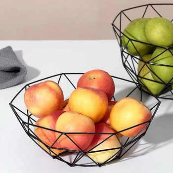 Σιδερένιο καλάθι με φρούτα Δοχείο με φρούτα Μπολ Σνακ για το σπίτι Αποθήκευση ψωμιού Καλάθι αποστράγγισης Επιτραπέζιο σνακ Δίσκος προβολής Οργάνωση κουζίνας
