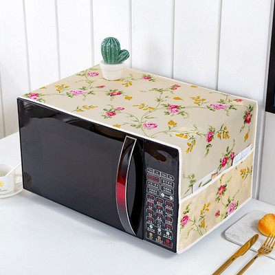 Peva putekļu necaurlaidīgi mikroviļņu krāsns vāki Apdrukāti putekļu eļļas necaurlaidīgi vāki ar dubultām kabatām uzglabāšanas soma virtuves piederumi