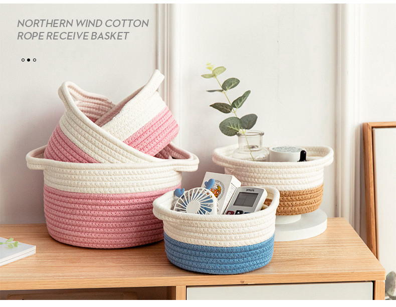 Katės ausies formos stalinis laikymo krepšelis Medvilniniai lininiai drabužiai Kosmetika Įvairios reikmenys Žaislų saugykla miegamojo komodos namų dekoravimui