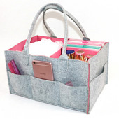 Filca auduma glabāšanas soma salokāma mazuļa liela izmēra autiņbiksīšu pārtīšanas galda organizators Rotaļlietu uzglabāšanas grozs Auto organizators