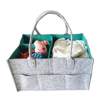 Чанта за съхранение от филц, сгъваема бебешка пелена, голям размер, маса за повиване, органайзер, кошница за играчки, органайзер за кола