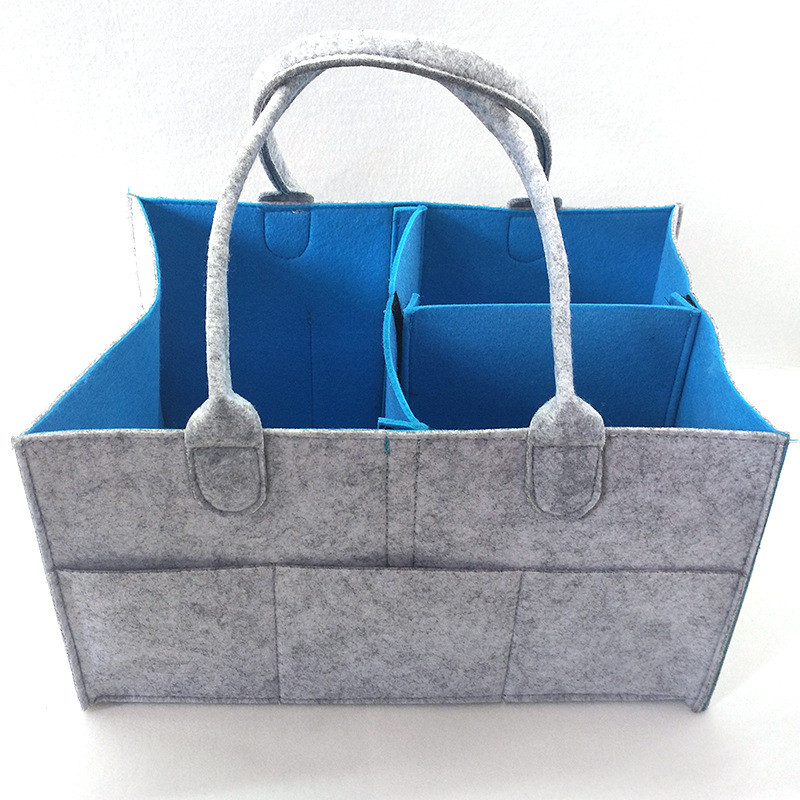 Filca auduma glabāšanas soma salokāma mazuļa liela izmēra autiņbiksīšu pārtīšanas galda organizators Rotaļlietu uzglabāšanas grozs Auto organizators