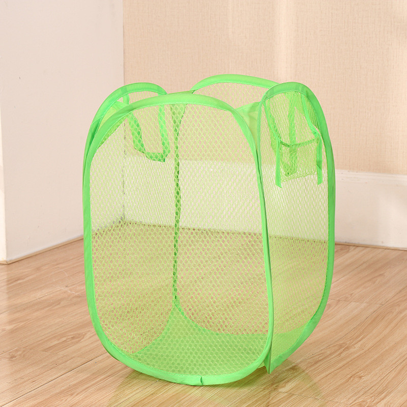 Saliekams veļas glabāšanas grozs Mājsaimniecības netīro apģērbu soma Viegls neilons Tīkla krāsa Tīkls Veļas grozs Dažādi piederumi Organizācija