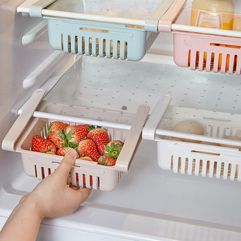 Κουζίνα Organizer Ψυγείο Αποθήκευση Συρταριέρα Κουτί επεκτάσιμο Ψυγείο Ράφι Σπιτάκι Θήκη αποθήκευσης Πλαστικό ντουλάπι Ράφι καλάθι