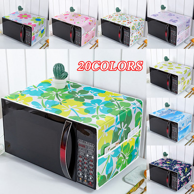 Freeshipping Cartoon Colorful Printing Microwave Oven Dust Cover Simple Modern Waterproof Oven Cover Top With Storage Bag