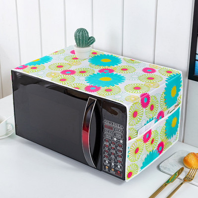 Bezmaksas piegāde multfilmas krāsaina druka Mikroviļņu krāsns putekļu vāks Vienkāršs, mūsdienīgs ūdensizturīgs krāsns vāks ar uzglabāšanas maisiņu