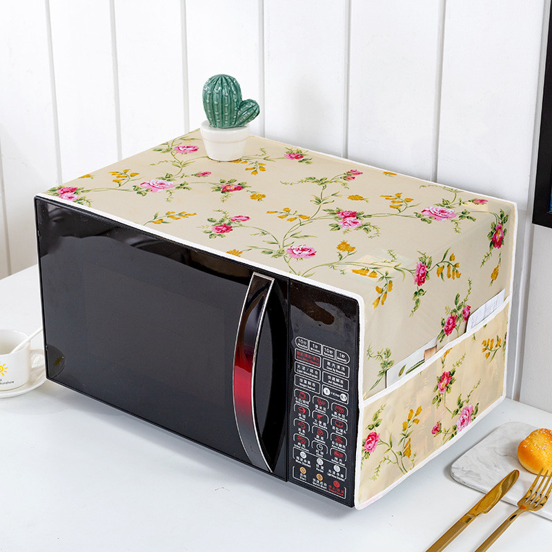 Bezmaksas piegāde multfilmas krāsaina druka Mikroviļņu krāsns putekļu vāks Vienkāršs, mūsdienīgs ūdensizturīgs krāsns vāks ar uzglabāšanas maisiņu